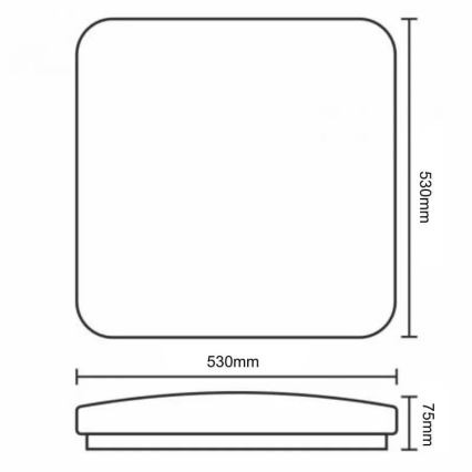 LED Prigušiva stropna svjetiljka OPAL LED/60W/230V 3000-6500K + daljinski upravljač