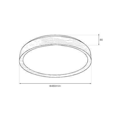 LED stropna svjetiljka ORINOKO LED/36W/230V, promjer 48 cm, bež