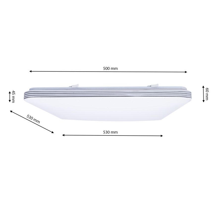 LED Dimmabilno stropno svjetlo PALERMO LED/72W/230V + daljinski upravljač
