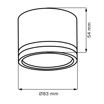 LED Stropna svjetiljka PARIS 1xGX53/6W/230V crna