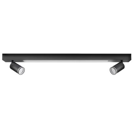 LED Stropna svjetiljka PARIS LED/24W/230V + 2xGU10/10W crna