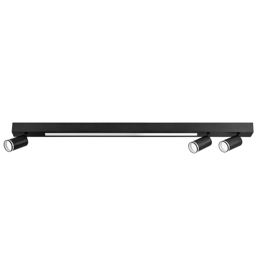 LED Stropna svjetiljka PARIS LED/24W/230V + 3xGU10/10W crna