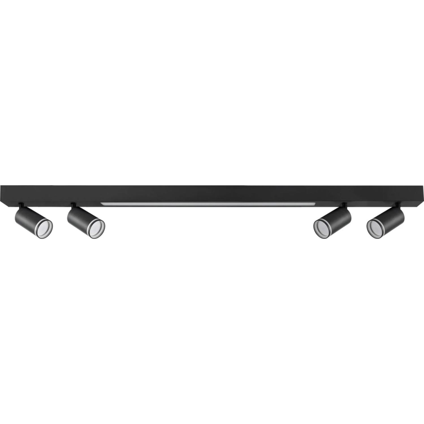LED Stropna svjetiljka PARIS LED/24W/230V + 4xGU10/10W crna