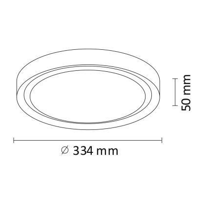 LED Stropna svjetiljka PERSE LED/15W/230V crna