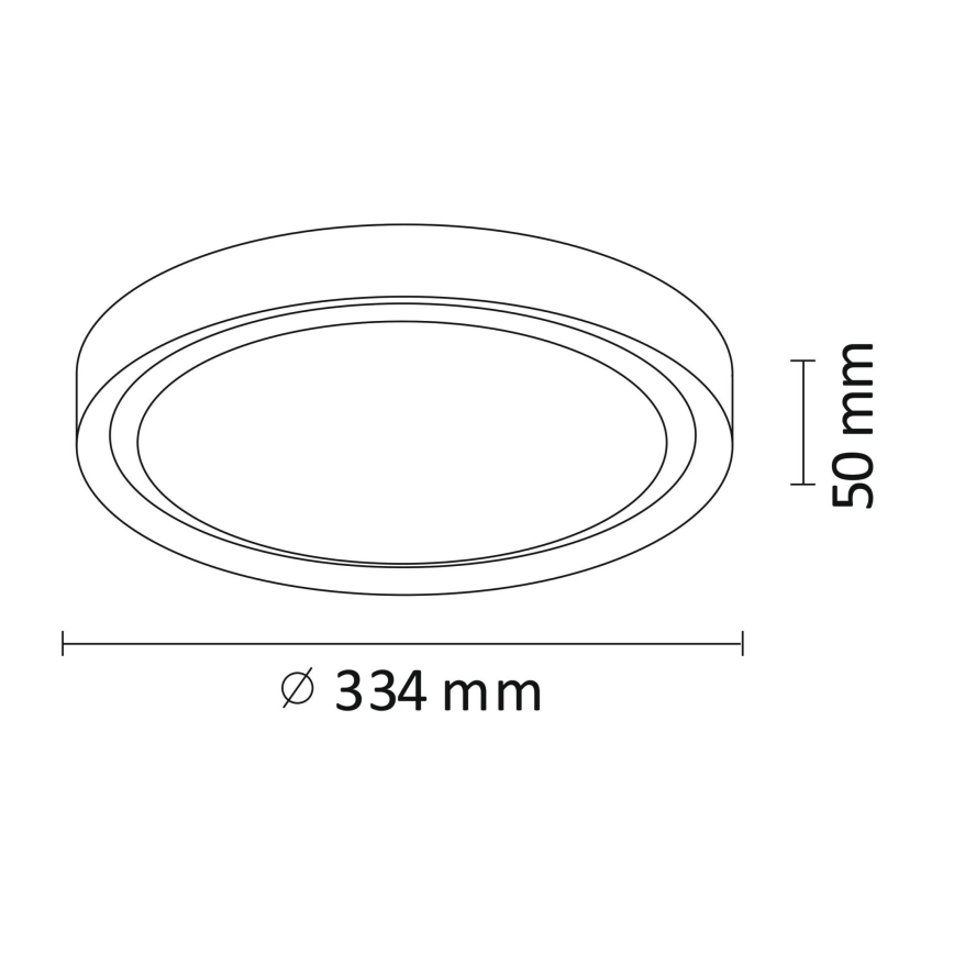 LED Stropna svjetiljka PERSE LED/15W/230V crna