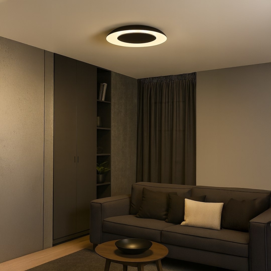 LED stropna svjetiljka PIATTINO LED/30W/230V 3000/4000/6000K Ø 40 cm crna