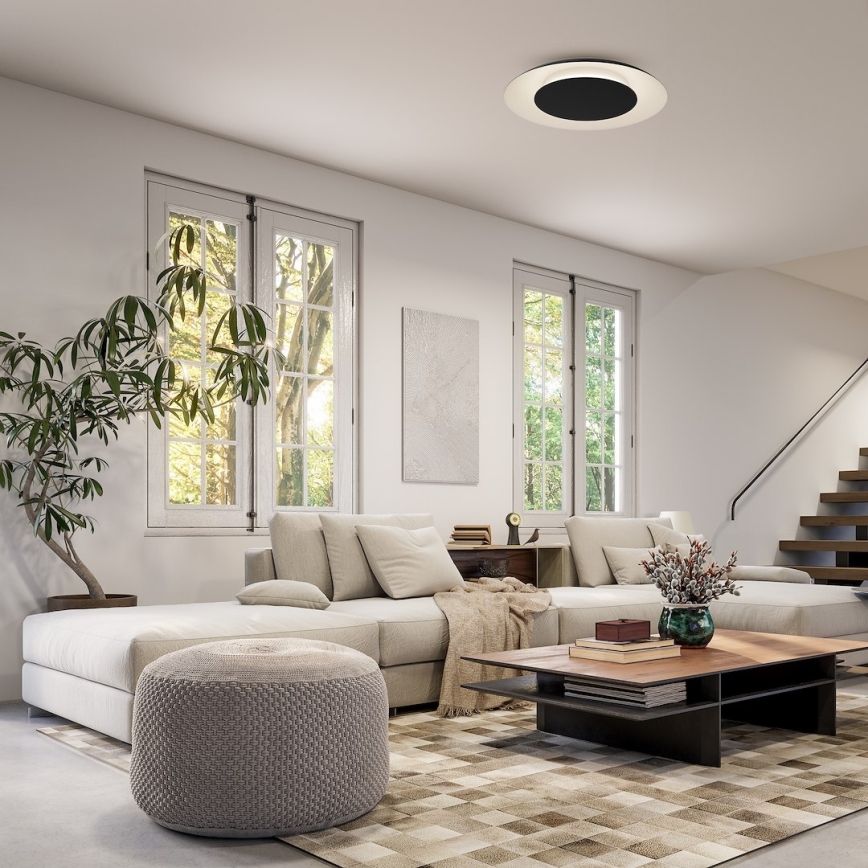 LED stropna svjetiljka PIATTINO LED/30W/230V 3000/4000/6000K Ø 40 cm crna