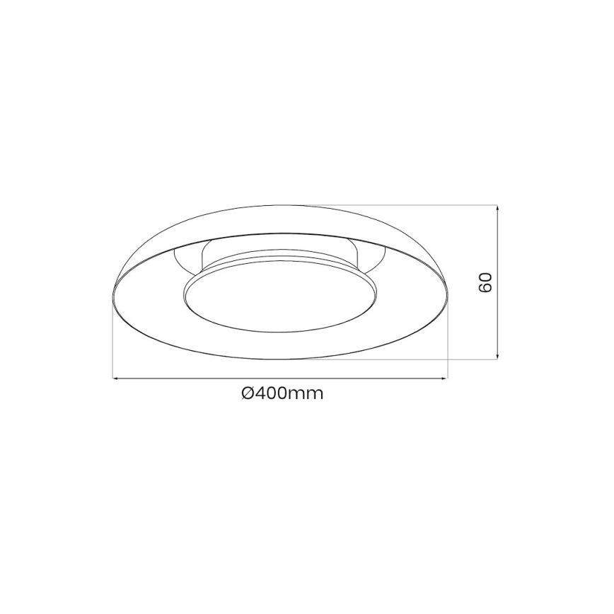 LED stropna svjetiljka PIATTINO LED/30W/230V 3000/4000/6000K Ø 40 cm crna