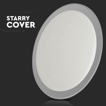 LED Dimmabilno stropno svjetlo LED/72W/230V 3000-6500K promjer 67 cm bijela + daljinski upravljač