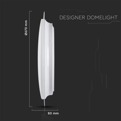LED Dimmabilno stropno svjetlo LED/72W/230V 3000-6500K promjer 67 cm bijela + daljinski upravljač