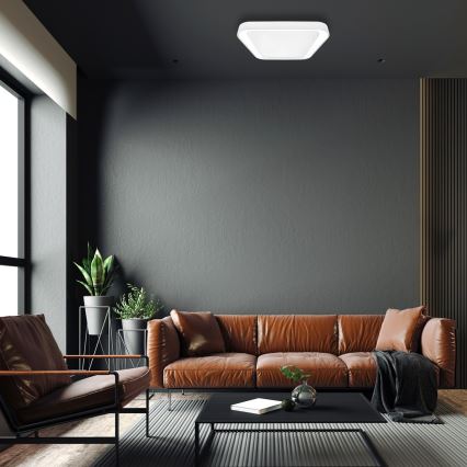 LED Dimmabilno stropno svjetlo QUADRO LED/66W/230V 3000-6000K bijela + daljinski upravljač
