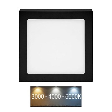 LED Stropna svjetiljka RAFA LED/25W/230V 3000/4000/6000K 30x30 cm crna