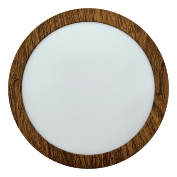 LED Stropna svjetiljka RING LED/12W/230V 4200K pr. 16 cm smeđa