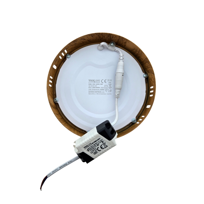 LED Stropna svjetiljka RING LED/12W/230V 4200K pr. 16 cm smeđa