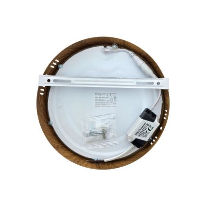 LED Stropna svjetiljka RING LED/18W/230V 4200K pr. 21 cm smeđa