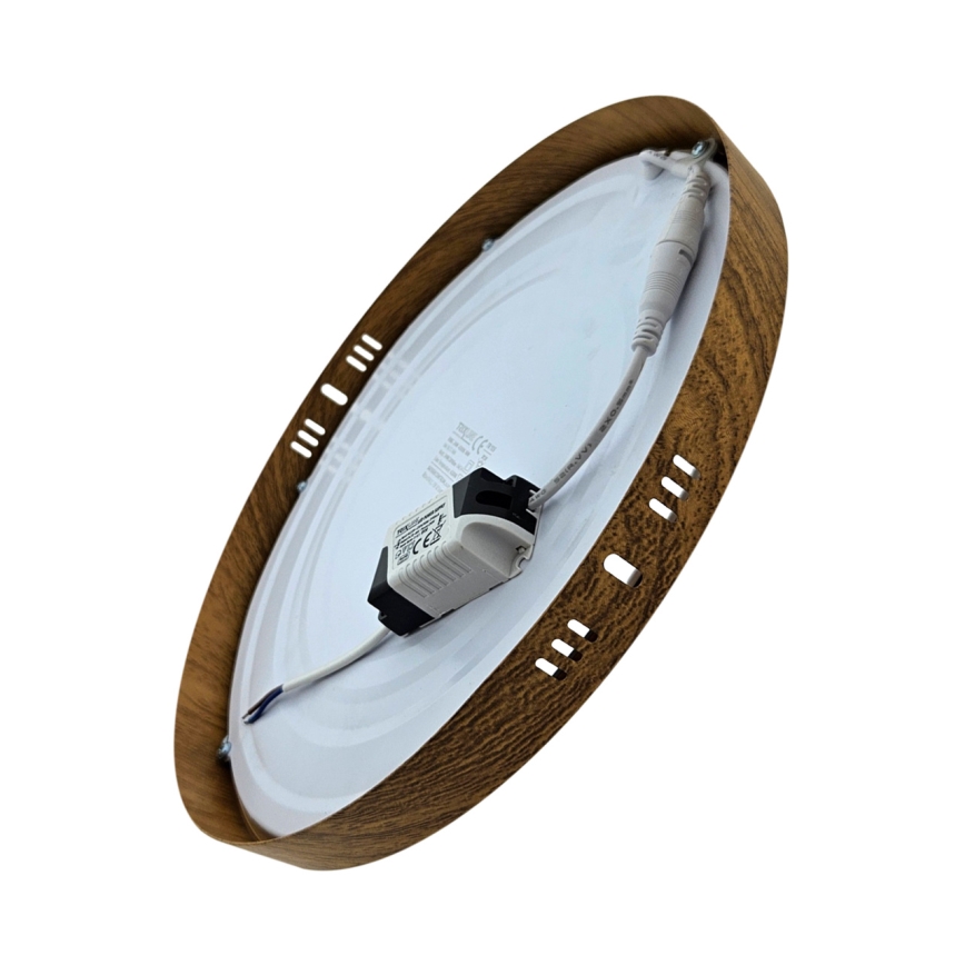 LED Stropna svjetiljka RING LED/24W/230V 4200K pr. 28,5 cm smeđa