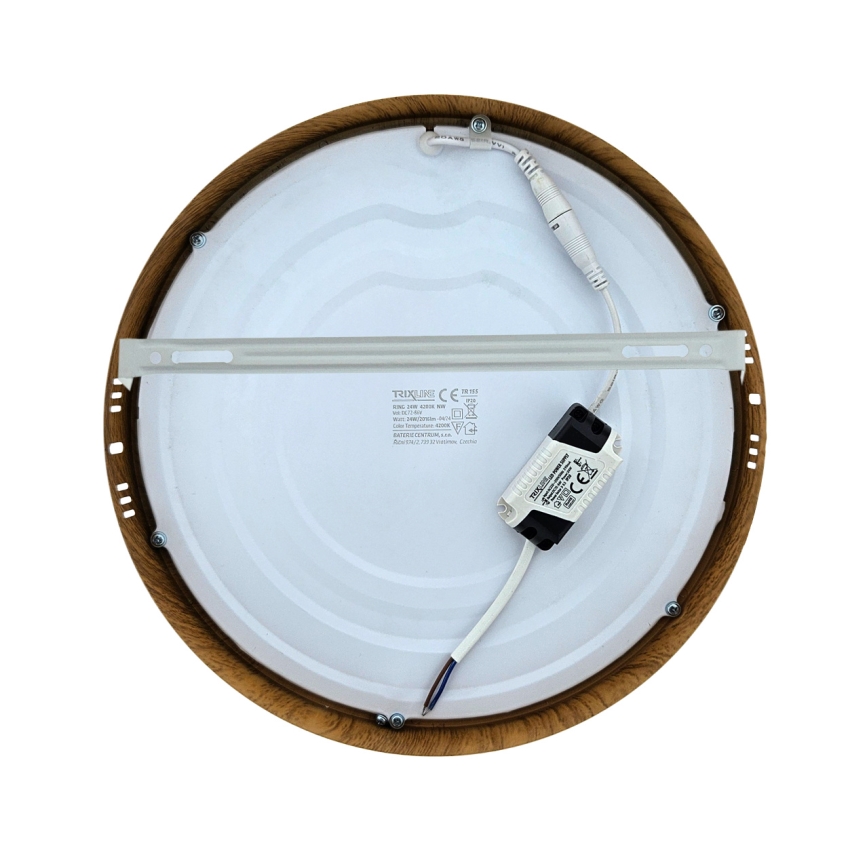 LED Stropna svjetiljka RING LED/24W/230V 4200K pr. 28,5 cm smeđa