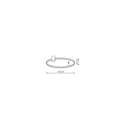 LED stropna svjetiljka RING S LED/34W/230V 3000/4000/6000K Ø 60 cm crna