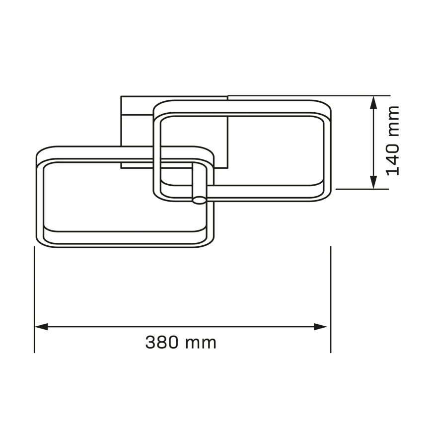 LED stropna svjetiljka ROBERT LED/25W/230V 25x38 cm crna