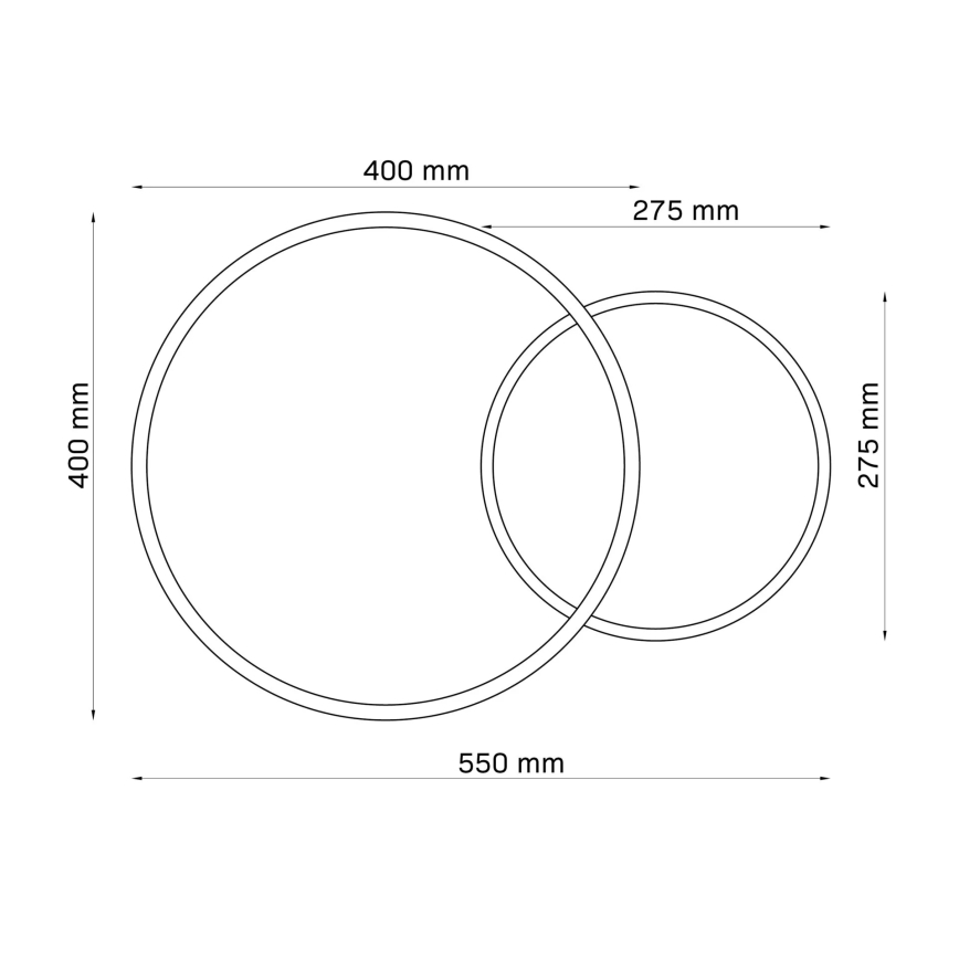 LED Stropna svjetiljka ROMAN LED/33W/230V 4000K crna