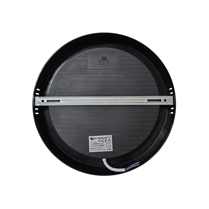 LED Stropna svjetiljka ROUND LED/24W/230V 4000K pr. 28,8 cm crna