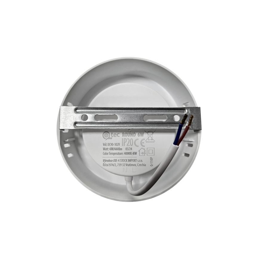 LED Stropna svjetiljka ROUND LED/6W/230V 4000K pr. 12,1 cm bijela