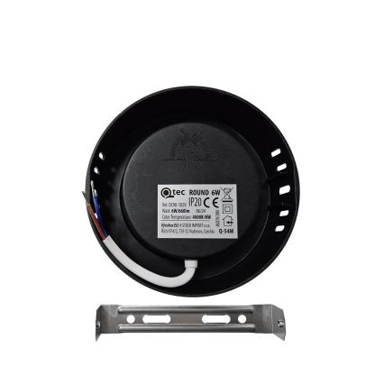 LED Stropna svjetiljka ROUND LED/6W/230V 4000K pr. 12,1 cm crna