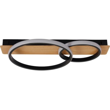 LED stropna svjetiljka ROWENA LED/14W/230V crna/smeđa