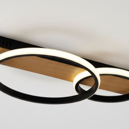 LED stropna svjetiljka ROWENA LED/14W/230V crna/smeđa