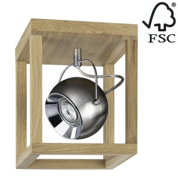 LED Stropna svjetiljka ROY 1xGU10/5W/230V mat hrast – FSC certificirano