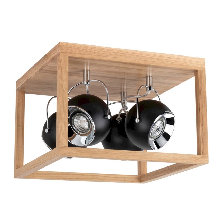 LED Stropna svjetiljka ROY 4xGU10/5W/230V mat hrast