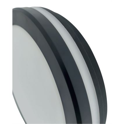 LED kupaonsko stropno svjetlo s detektorom pokreta LED/20W/230V 3000/4000/6500K prom. 23 cm IP54 antracit