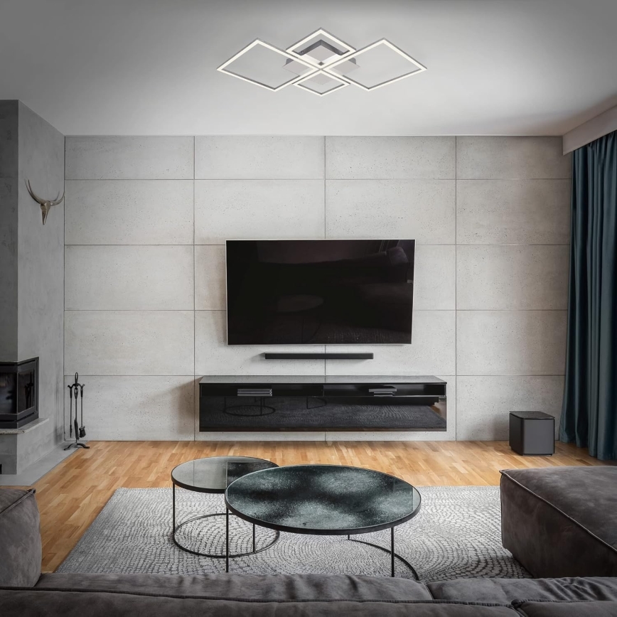 LED stropna svjetiljka s mogućnošću prigušenja LED/42W/230V 3000K matni krom