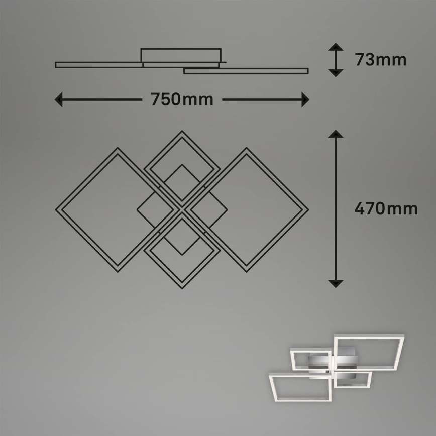 LED stropna svjetiljka s mogućnošću prigušenja LED/42W/230V 3000K matni krom