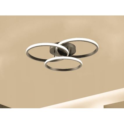 LED stropna svjetiljka s prigušivanjem LED/70W/230V 3000-6500K crna + daljinski upravljač