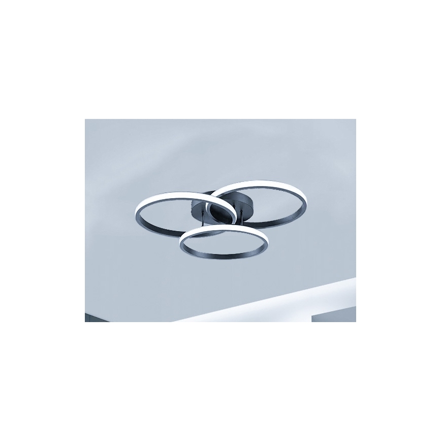 LED stropna svjetiljka s prigušivanjem LED/70W/230V 3000-6500K crna + daljinski upravljač