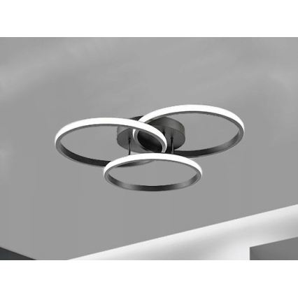 LED stropna svjetiljka s prigušivanjem LED/70W/230V 3000-6500K crna + daljinski upravljač