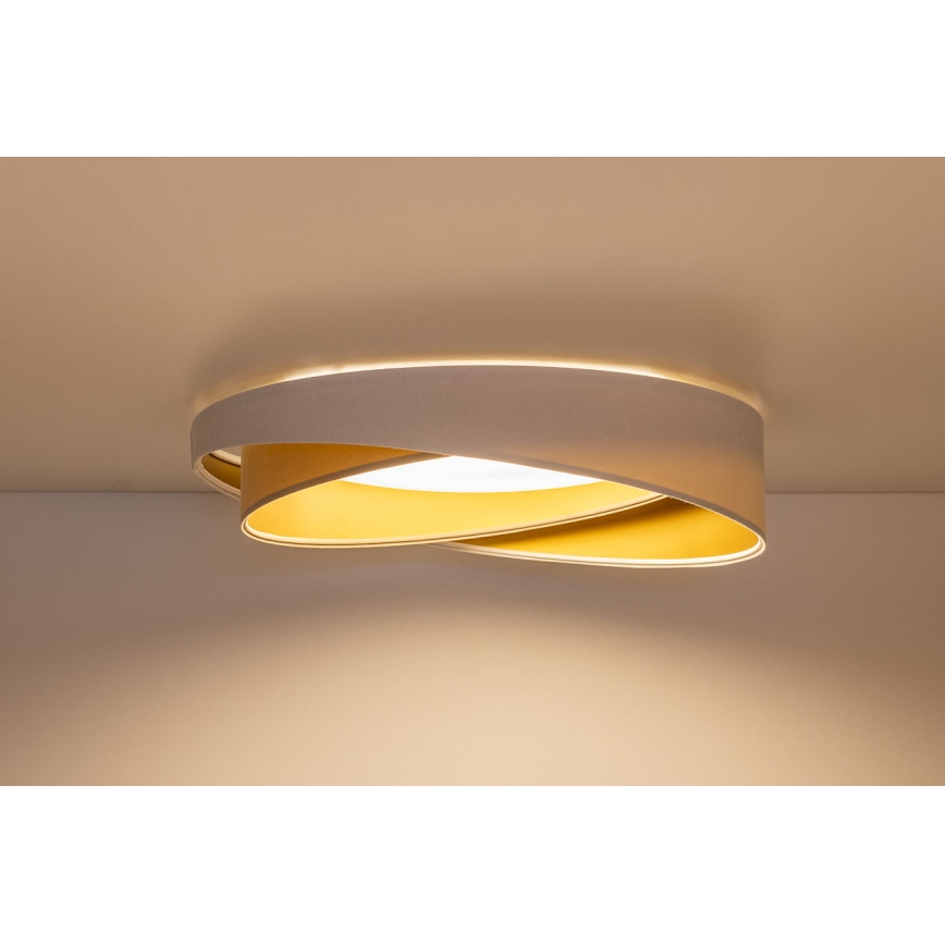 LED prigušivo stropno svjetlo SMART GALAXY MODERN LED/24W/230V 3000-6500K Ø 55 cm bijela/bež/zlatna + daljinski upravljač