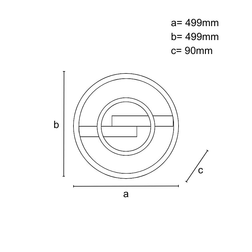 LED stropna svjetiljka s prigušivanjem LED/80W/230V 3000-6500K + daljinski upravljač