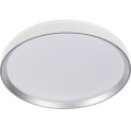 LED stropna svjetiljka s prigušivanjem LIXAN LED/65W/230V 3000-6500K promjer 48,6 cm bijela/srebrna + daljinski upravljač