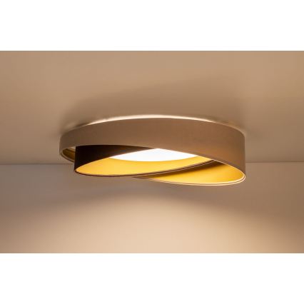 LED prigušivo stropno svjetlo SMART GALAXY MODERN LED/24W/230V 3000-6500K Ø 55 cm bež/smeđe/zlatno + daljinsko upravljanje