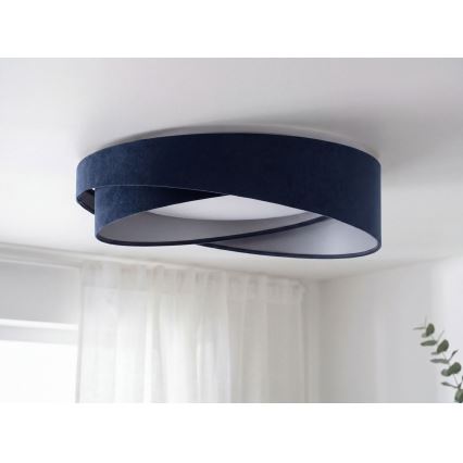 LED stropna svjetiljka s prigušivanjem SMART GALAXY MODERN LED/24W/230V 3000-6500K Ø 55 cm plava/srebrna + daljinski upravljač