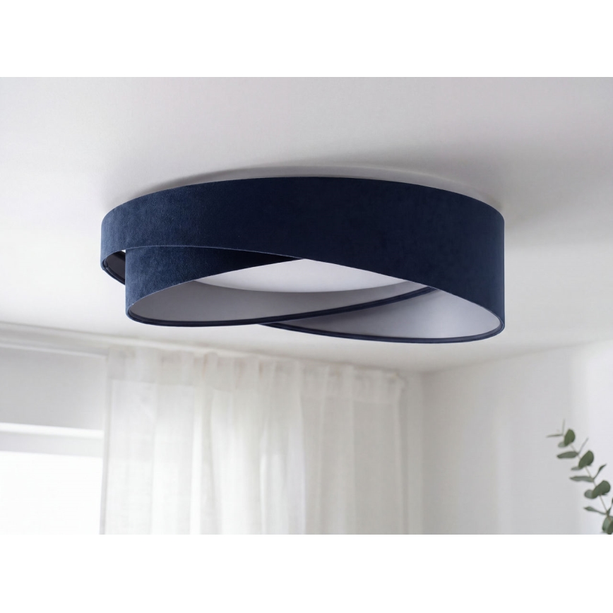 LED stropna svjetiljka s prigušivanjem SMART GALAXY MODERN LED/24W/230V 3000-6500K Ø 55 cm plava/srebrna + daljinski upravljač