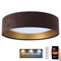 LED stropna svjetiljka s prigušivanjem SMART GALAXY LED/36W/230V promjer 55 cm 2700-6500K Wi-Fi Tuya smeđa/zlatna + daljinski upravljač