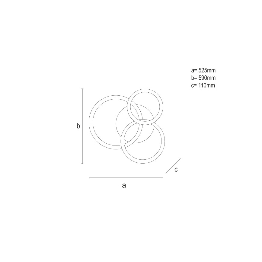 LED stropna svjetiljka s regulacijom svjetline LED/90W/230V 3000-6500K + daljinski upravljač