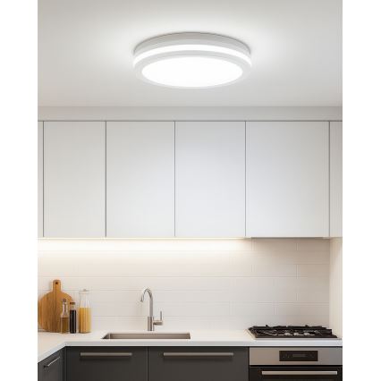 LED stropno svjetlo za kupaonicu s detektorom pokreta LED/20W/230V 3000/4000/6500K Ø 23 cm IP54 bijela