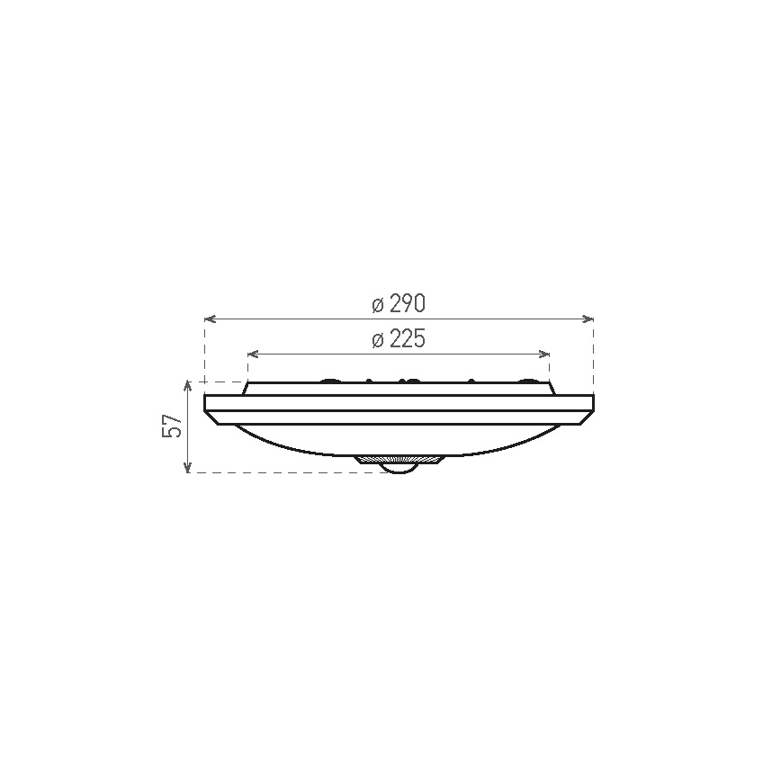 LED Stropno svjetlo sa senzorom i modulom za nuždu MANA LED/16W/230V1500 mAh 4000K