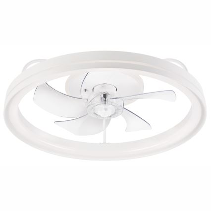 LED Prigušiva stropna svjetiljka s ventilatorom FARGO LED/37W/230V bijela + daljinski upravljač
