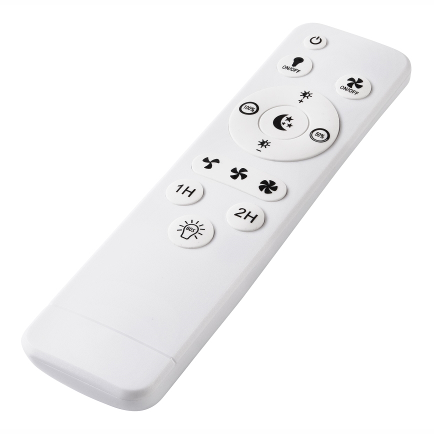LED Prigušiva stropna svjetiljka s ventilatorom FARGO LED/37W/230V crna + daljinski upravljač
