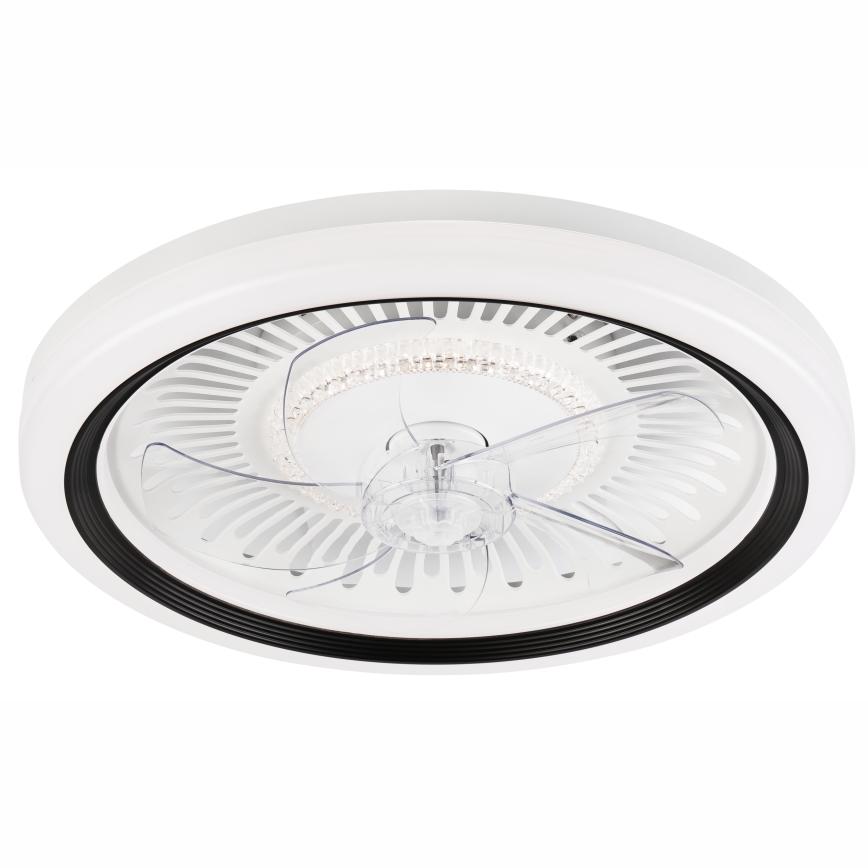 LED Prigušiva stropna svjetiljka s ventilatorom GEMMA LED/37W/230V bijela + daljinski upravljač